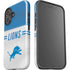 NFL Detroit Lions White Striped iPhone 16 Plus Impact Case